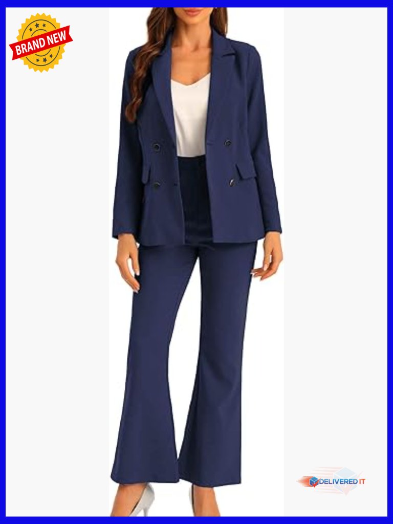 Double-Breasted Blazer And Pants Set Work Suit For Women Business Formal